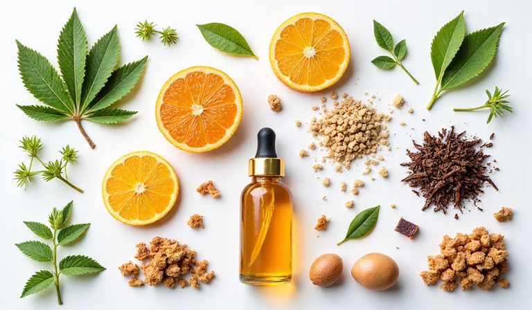 Natural ingredients collage